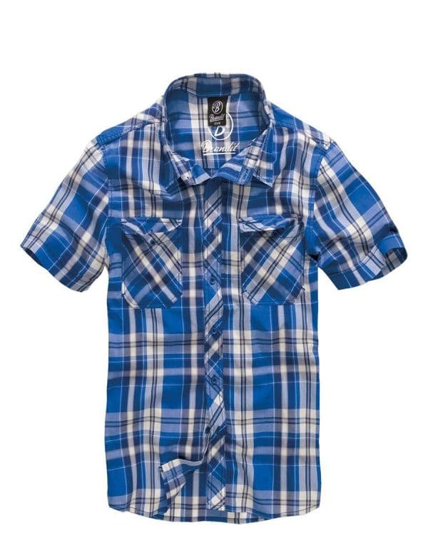 Brandit Roadstar Kortærmet Skjorte (Blå, 3XL)