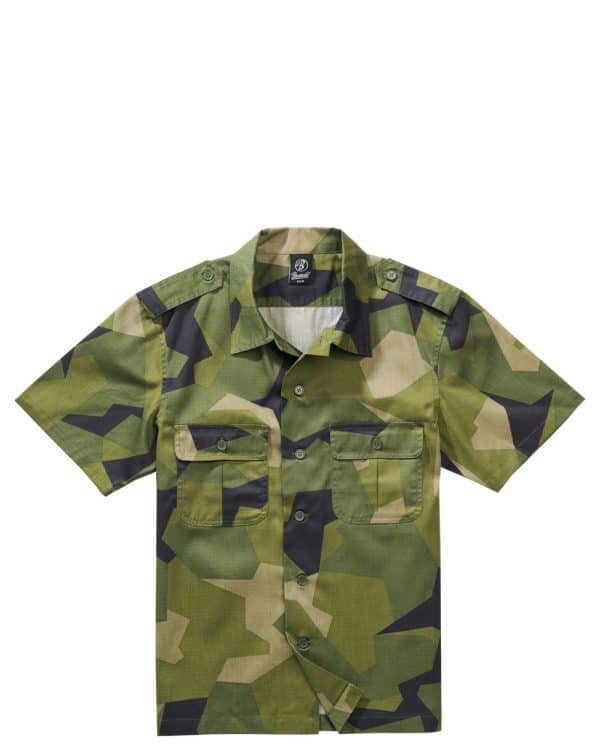 Brandit U.S. Army Shirt Short Sleeve Swedish M/90 (Svensk M/90, 2XL)