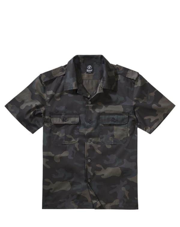Brandit U.S. Army Skjorte (Dark Camo, S)