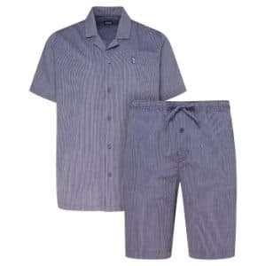 Jockey Short Pyjama Woven 3XL-6XL Marineblå bomuld 5XL Herre