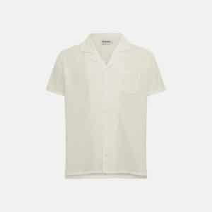 Kortærmet skjorte | 100% bomuld | cremet hvid