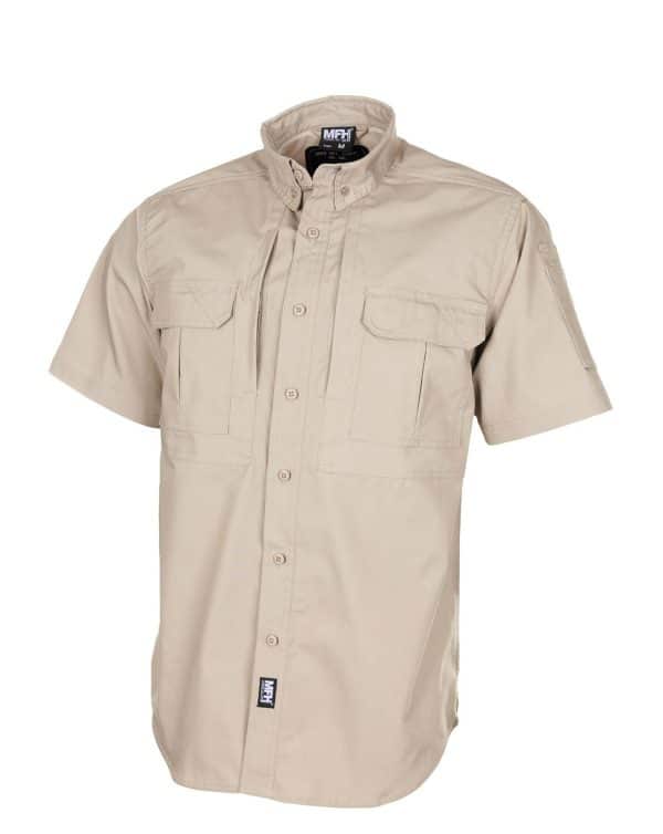 MFH Short Sleeved Shirt - Attack (Khaki, XL)