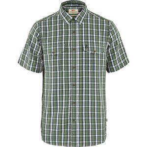 Fjällräven Mens Abisko Cool Shirt S/S (PATINA GREEN-DARK NAVY/614-555 Large)