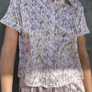 OrianeIR Shirt - Purple - irréel - Mønstret One Size