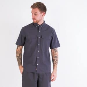 Revolution - Loose shirts ss - Skjorter til mænd - DARKGREY - M