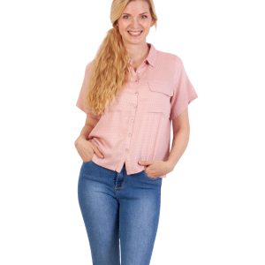 Skjorte med lommer - Rosa - Størrelse S