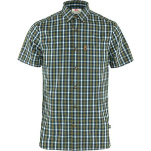 Fjällräven Mens Övik Shirt S/S (GREEN (GREEN-ALPINE BLUE/620-538) Large)