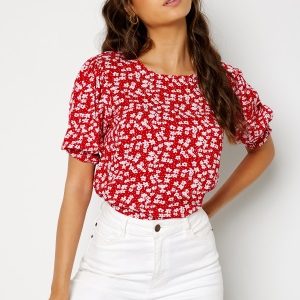 Happy Holly Tris puff blouse Red / Patterned 44/46
