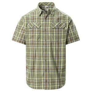 The North Face Mens S/S Pine Knot Shirt (GREEN (AGAVE GREEN PLAID) Small)
