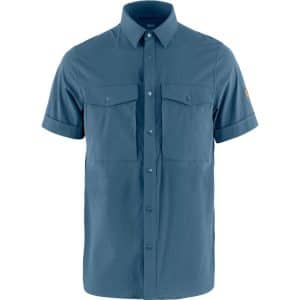 Fjällräven Mens Abisko Trekking Shirt S/S (BLUE (UNCLE BLUE/520) Large (L))