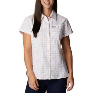 Columbia Silver Ridge Novelty S/S Shirt Womens, White Elevation