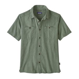 Patagonia Back Step Shirt Mens, Small Currents / Sedge Green