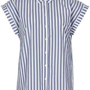 Inwear Edel Skjorte, Farve: Blå/Hvid, Størrelse: 34, Dame