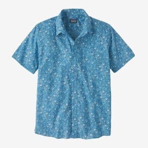 Patagonia Mens Go To Shirt (BLUE (BLOCK PARTY: LAGO BLUE) Large (L))