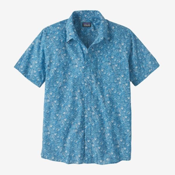 Patagonia Mens Go To Shirt (BLUE (BLOCK PARTY: LAGO BLUE) Small (S))