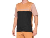 100% Kortærmet 100% AIRMATIC Jersey-skjorte til mænd, karamel, sort, størrelse L (NY 2021)