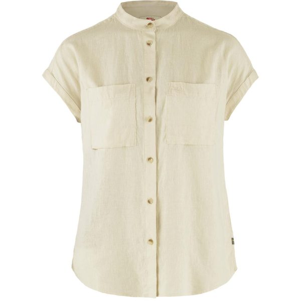 Fjällräven Womens Övik Hemp Shirt S/S (Hvid (CHALK WHITE/113) Large)