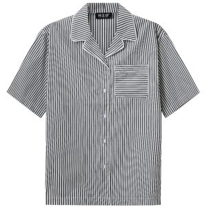 H2O - Skjorte - Rønne Essential Pajamas Shirt - Black/White Stripe (Levering midt december)