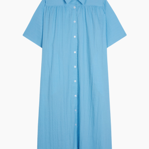 Crinckle Pop Canaria Dress - Alaskan Blue - Mads Nørgaard - Blå L