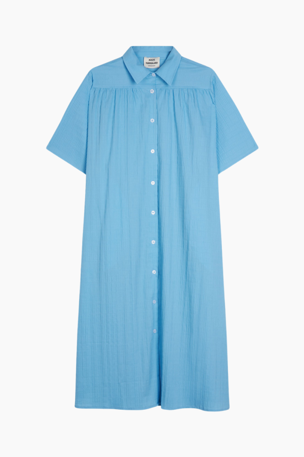 Crinckle Pop Canaria Dress - Alaskan Blue - Mads Nørgaard - Blå L