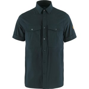 Fjällräven Mens Abisko Trekking Shirt S/S (Blå (DARK NAVY/555) Large)