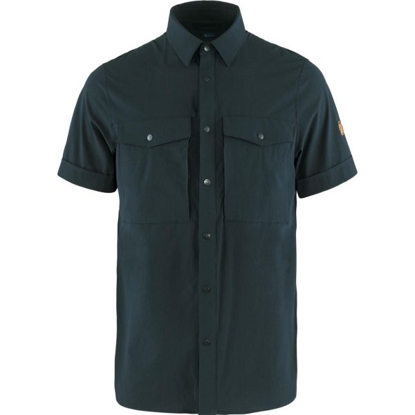 Fjällräven Mens Abisko Trekking Shirt S/S (Blå (DARK NAVY/555) Small)