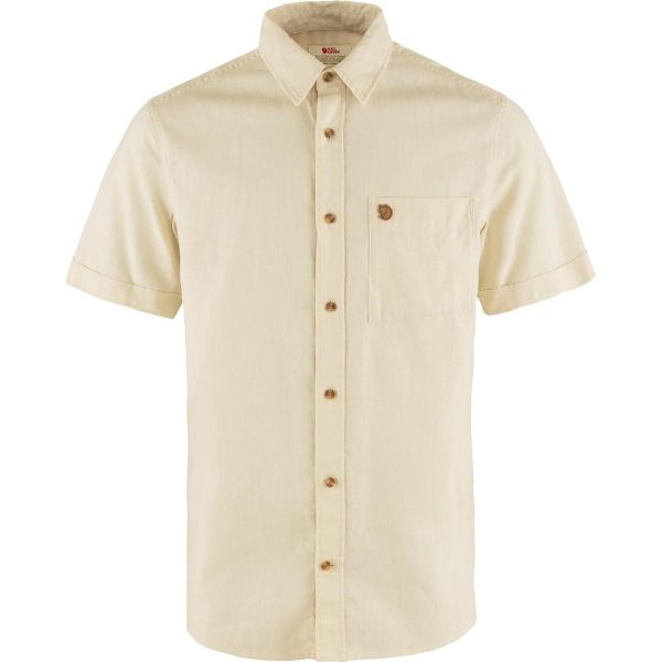 Fjällräven Mens Övik Travel Shirt S/S (Hvid (CHALK WHITE/113) Small)