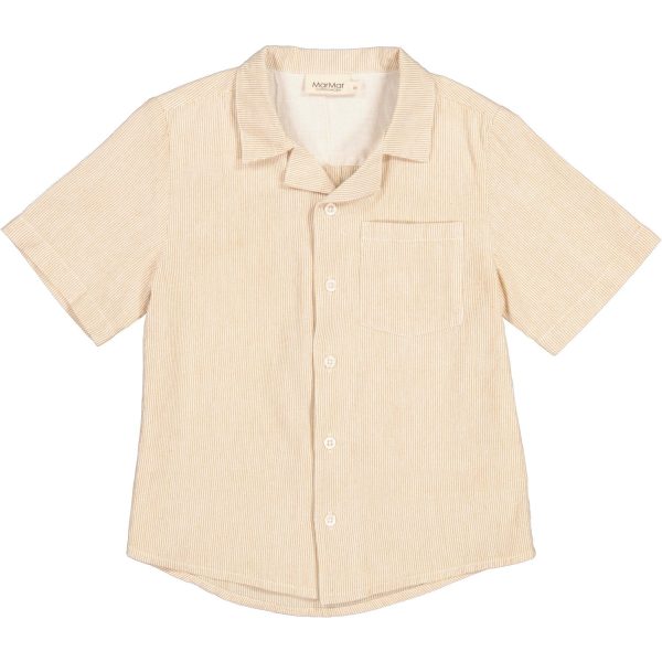 MarMar Fine Cotton Dijon Stripe Tage Skjorte - Str. 3 år/98
