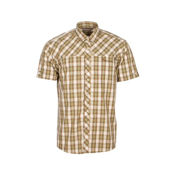 Pinewood Cliff Skjorte SS Mid Khaki/Bronze