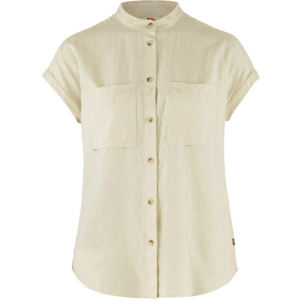 Fjällräven Övik Hemp Shirt SS W-chalk Hvid-L - Skjorter