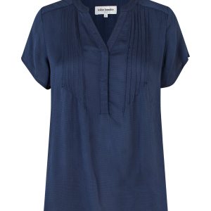 Heather kortærmet bluse - Dark Blue