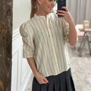 Ichi - Bluse - Qsima sh2- Bow Stripe