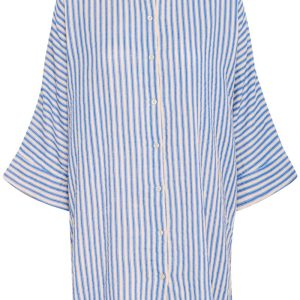 Ichi - Skjorte - IA Foxa Striped Beach SH - Della Robbia Blue Stripe