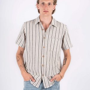 Marcus - Neil kortærmet skjorte, råhvid - Herre - XL