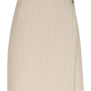 Neo Noir - Nederdel - Petrani Pinstriped Skirt - Sand