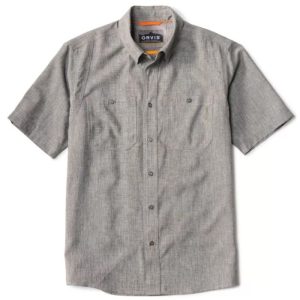 Orvis Tech Chambray SS Work Skjorte Moss