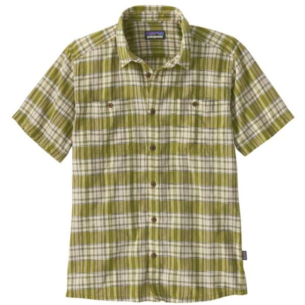 Patagonia M's Back Step SS Skjorte Sunlight:Graze Green