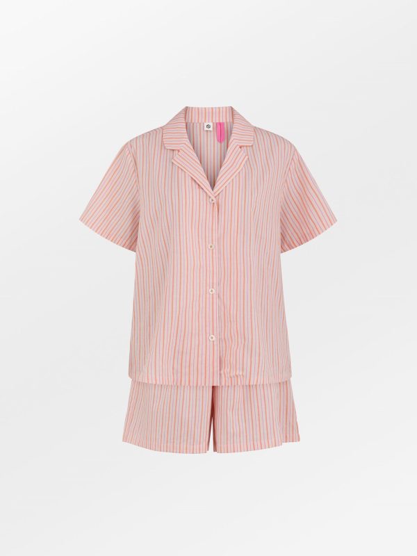 Stripel Kallie Shorts Sæt - Lyserød
