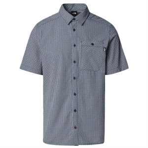 The North Face Mens S/S Hypress Shirt, Summit Navy Plaid