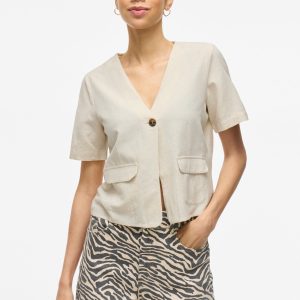 Viprisilla bluse - Super Light Natural Melan