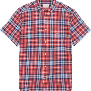 Cotton Linen Check K/Æ Skjorte
