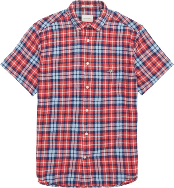 Cotton Linen Check K/Æ Skjorte