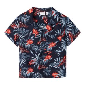 NAME IT Kortærmet Skjorte Ferane Navy Blazer Tropical