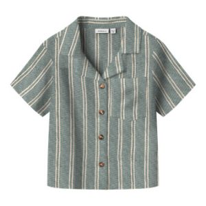 NAME IT Kortærmet Skjorte Halom Slate Gray