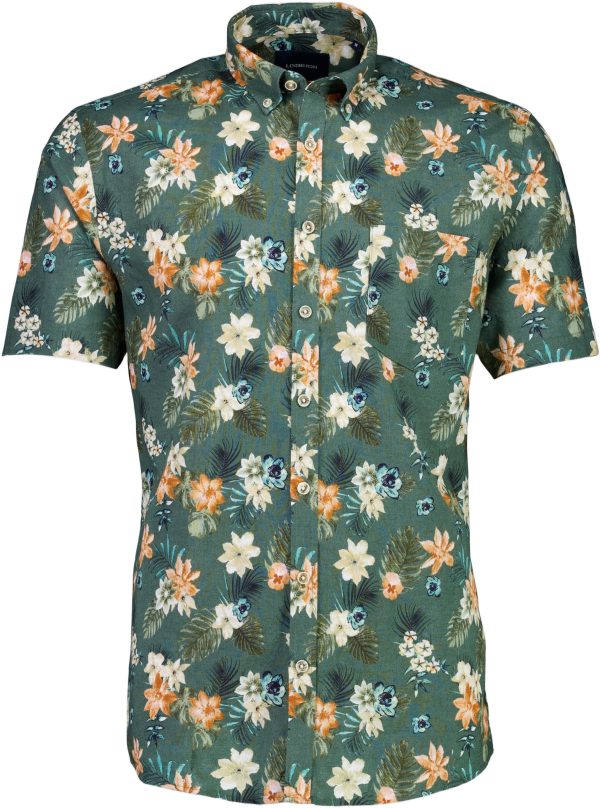 Printed Cotton/linen Shirt S/S