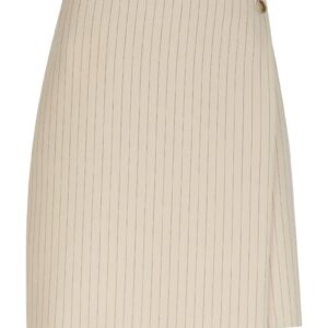 Neo Noir - Nederdel - Petrani Pinstriped Skirt - Sand